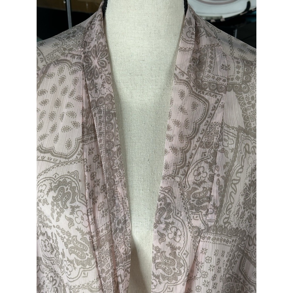 Free People Pink Long Sleeve Tie Front Blouse - Picture 7 of 10
